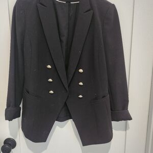 Black double break blazer. Very stylish